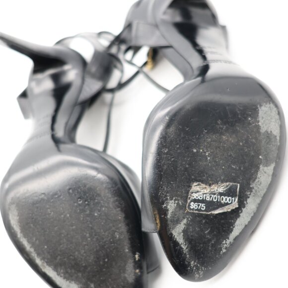 Ralph Lauren Collection Black Heels Women's EU 38.5 B Pump Open Toe Ankle Strap - Picture 12 of 12